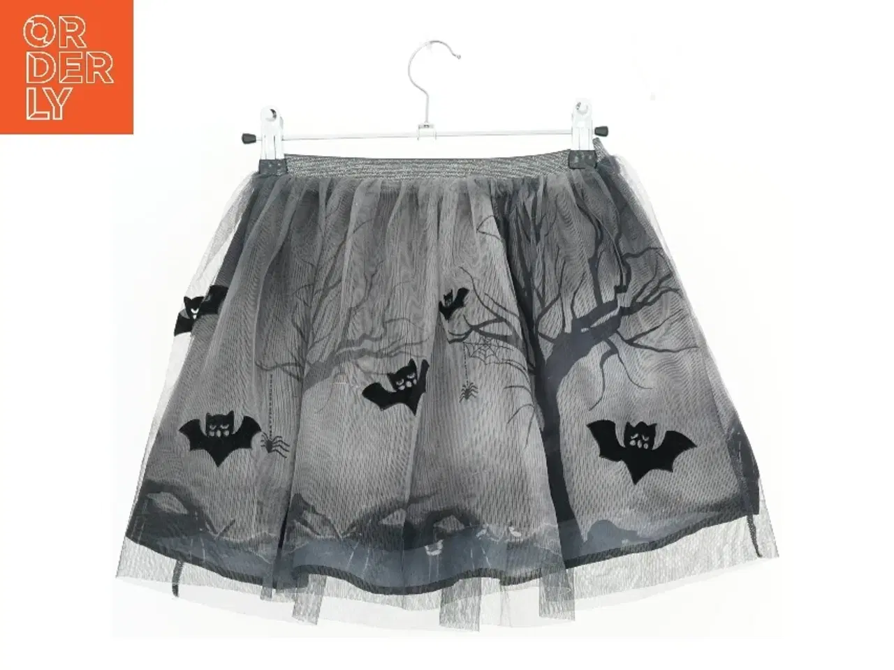 Billede 2 - Halloween nederdel med skeletdesign fra H&M (str. 122)