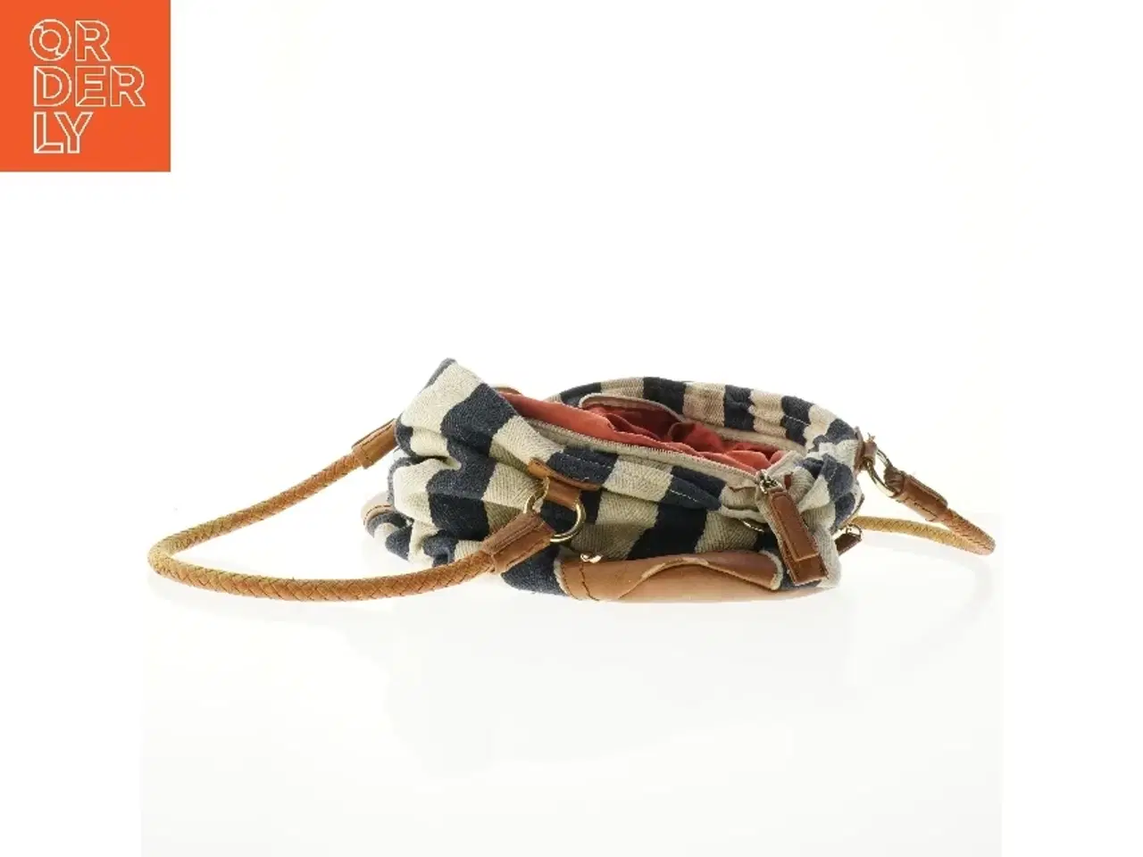 Billede 5 - Stribet skuldertaske (str. 38 x 28 cm)