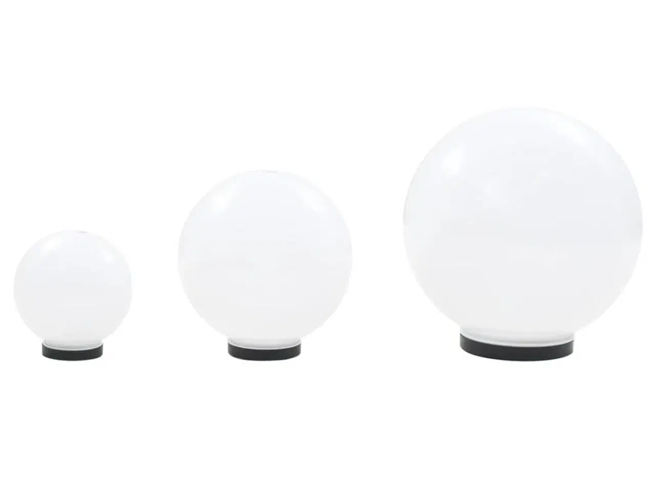 Billede 4 - LED-kuglelampesæt 3 dele kugleformet 20/30/40 cm PMMA