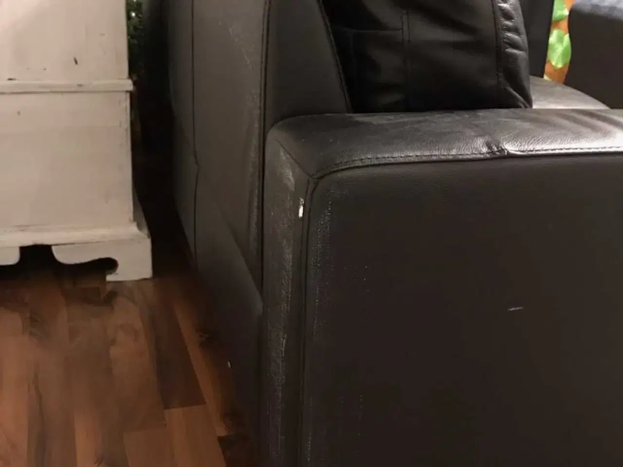 Billede 5 - To og trepersoners sofa i sort læder