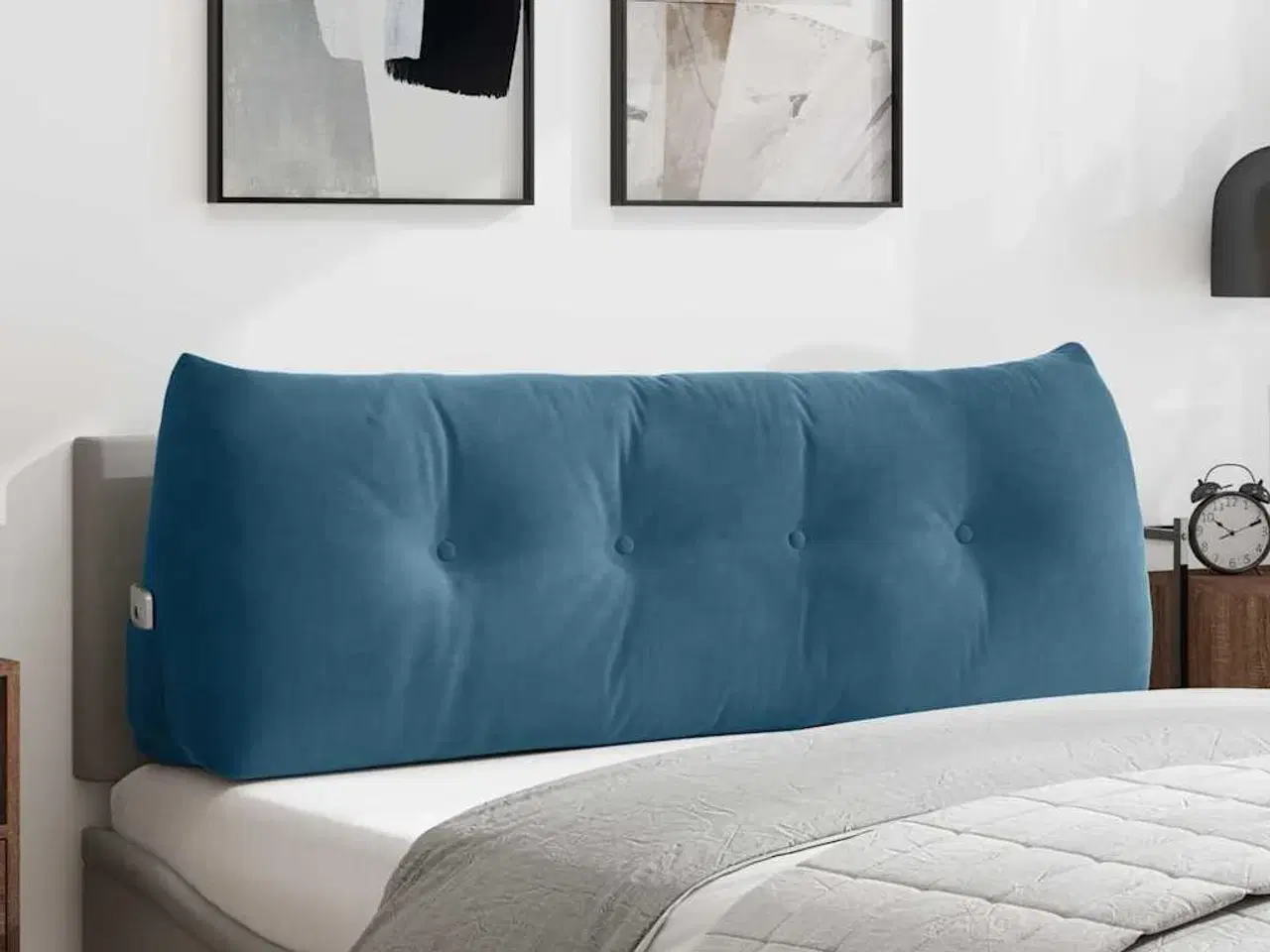 Billede 1 - Rygpude Blå 140 x 24 x 50 cm Fløjl