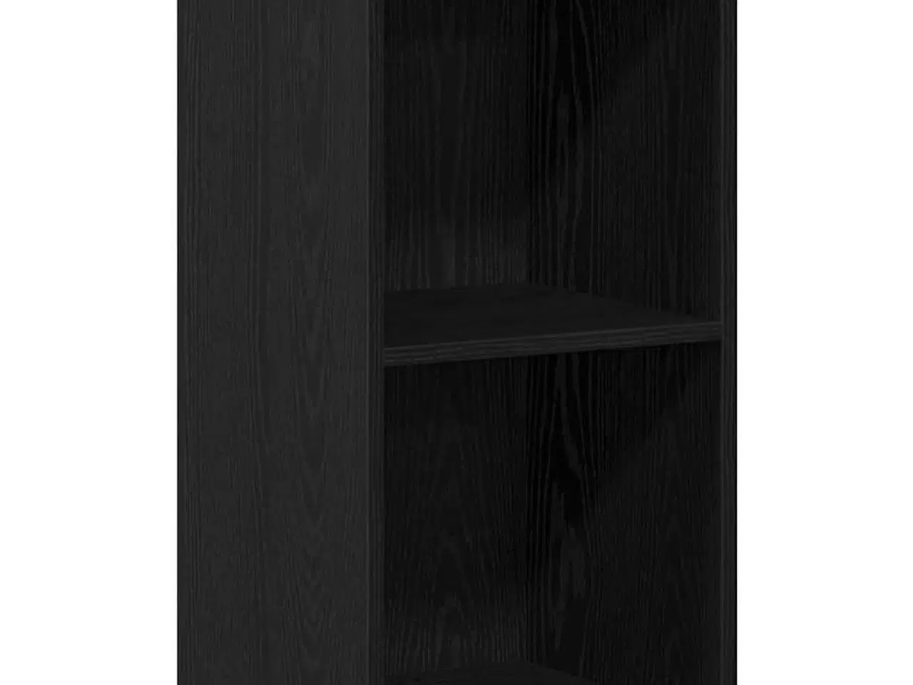 Billede 2 - LP-opbevaringsboks 71x34x36 cm konstrueret træ sort-eg