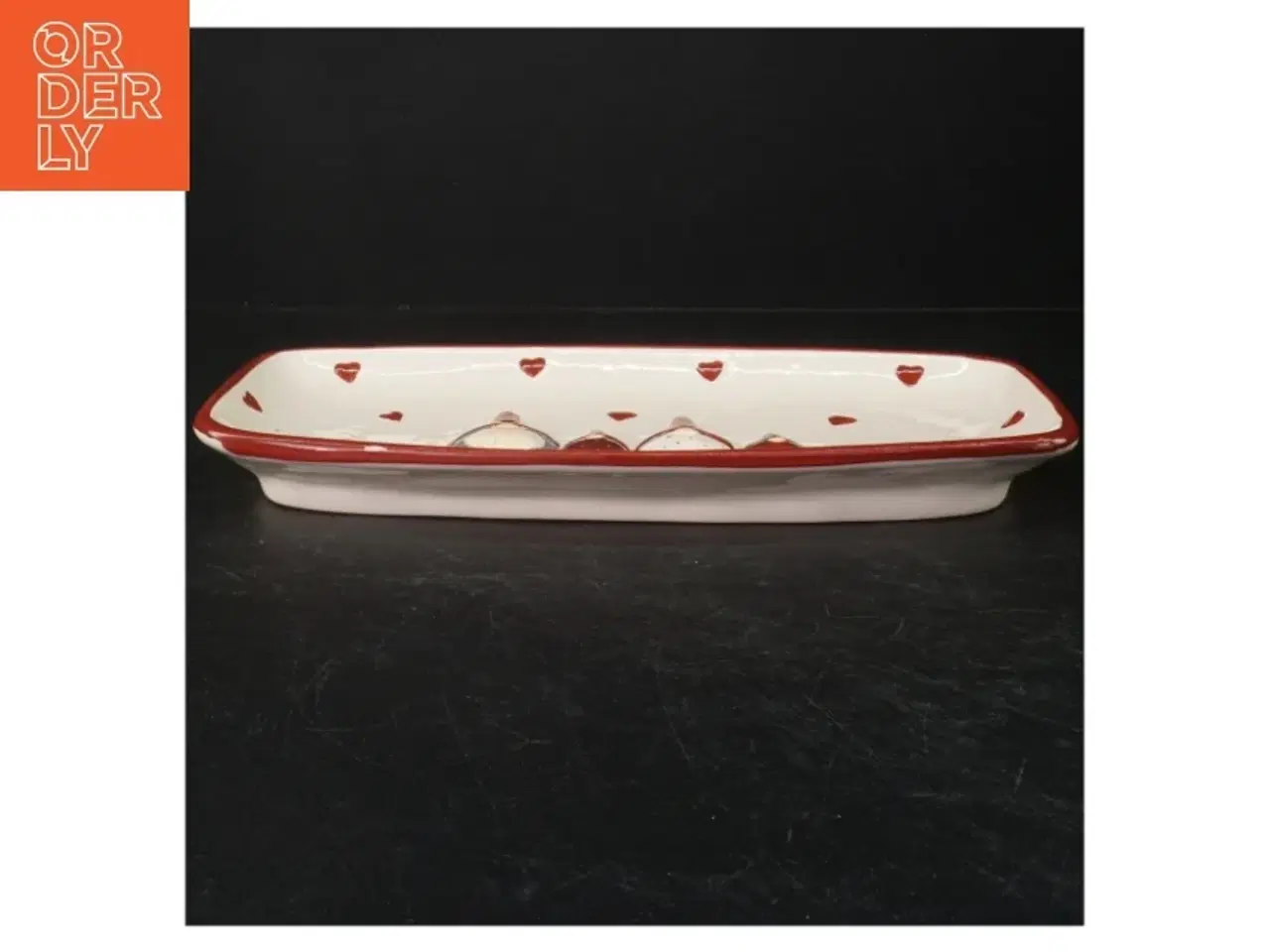 Billede 1 - Keramisk fad med julemotiv fra Atmosphere (str. 33x18 cm)