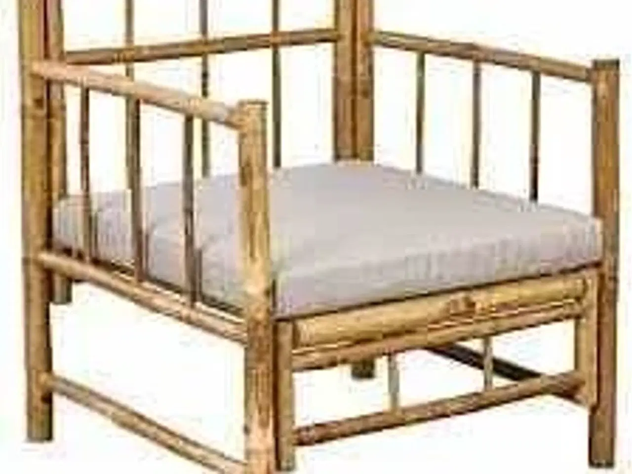 Billede 1 - Lima loungestol med grå hynde - bambus