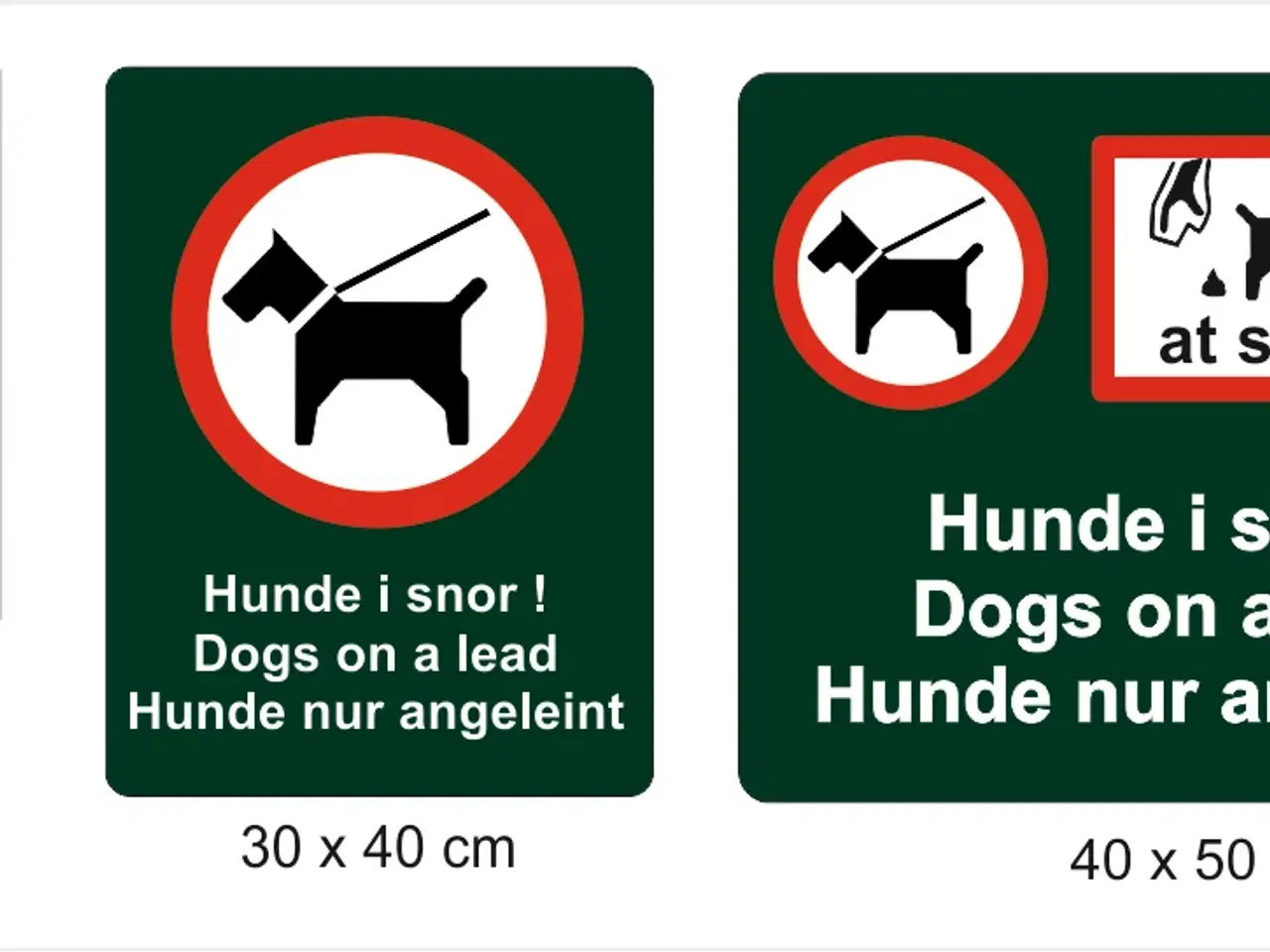 Billede 5 - Skilte "Hund i snor" "Saml op efter din hund" m.m.