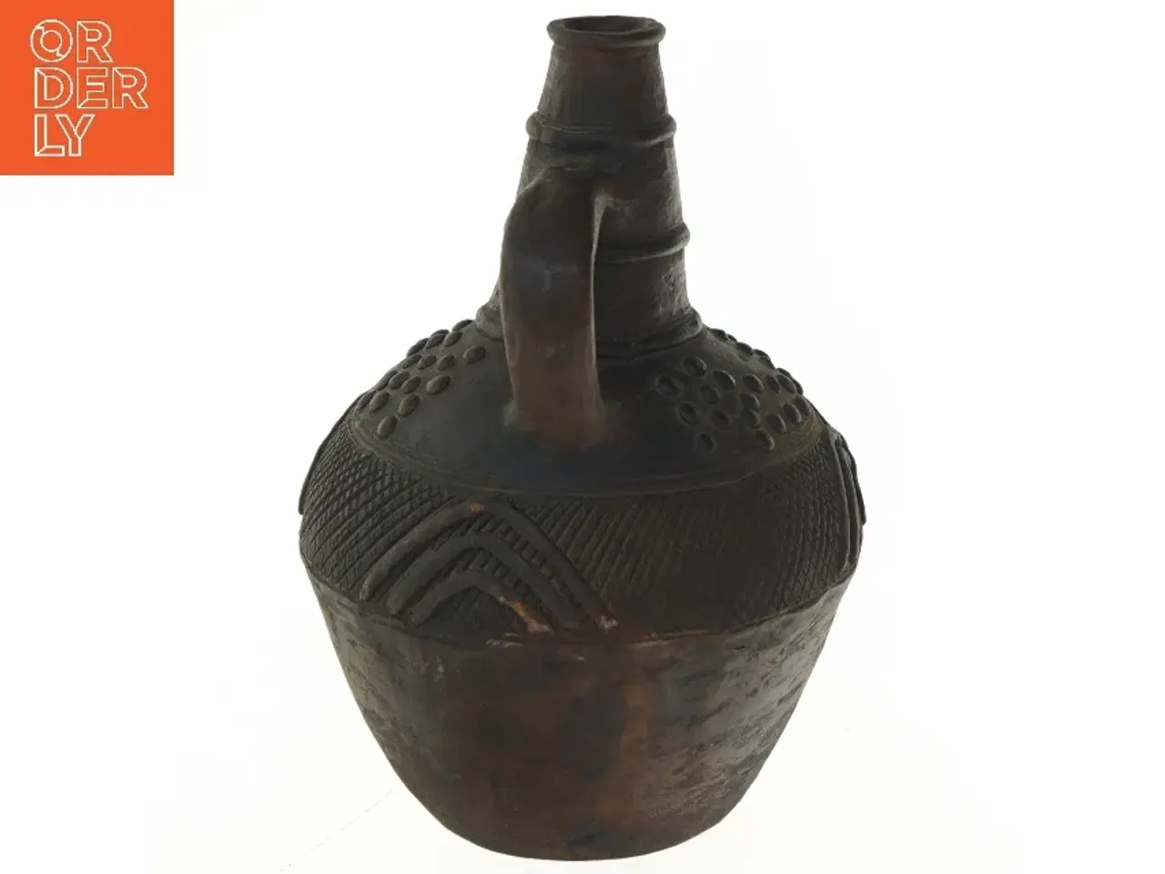 Billede 4 - Antik dekoreret vase 18,5 cm (str. 18,5 cm)