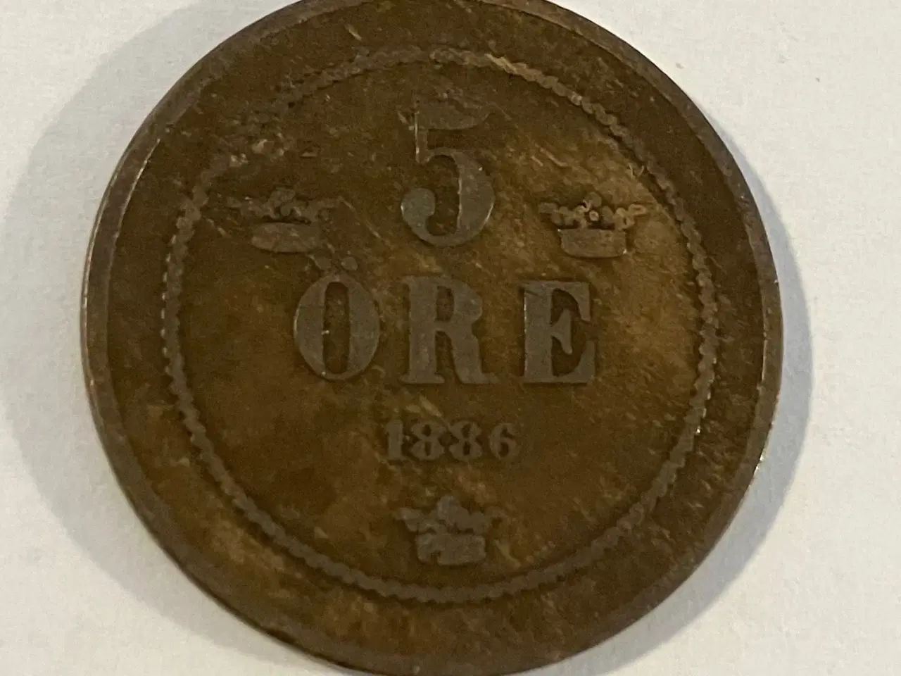 Billede 1 - 5 Øre 1886 Sverige