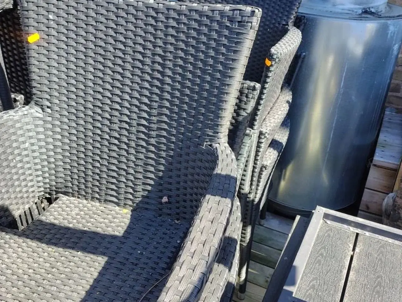 Billede 3 - Seks stole med armlæn. Polyrattan.