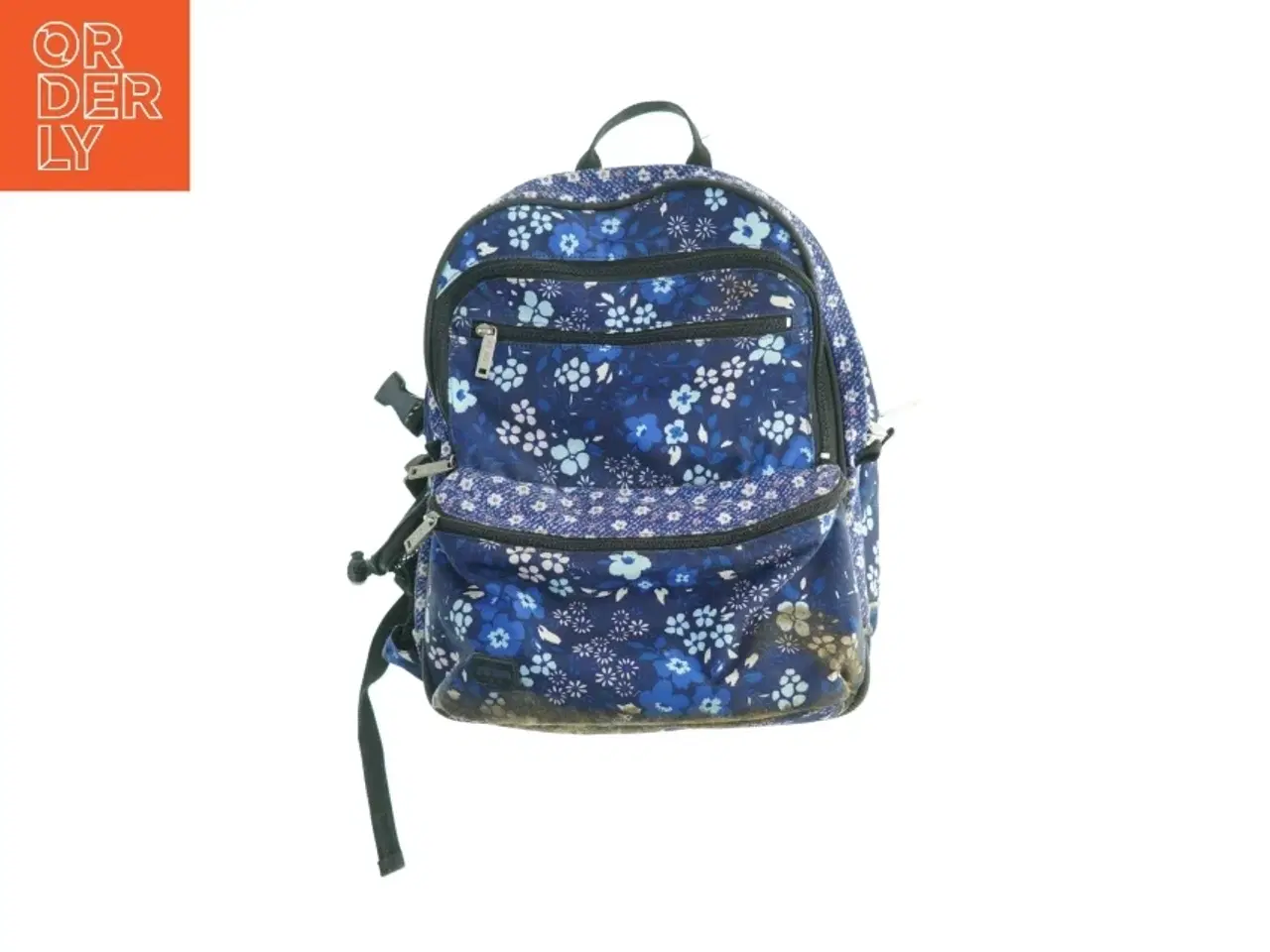 Billede 1 - Blomstermønstret rygsæk (str. 40 x 34 cm)