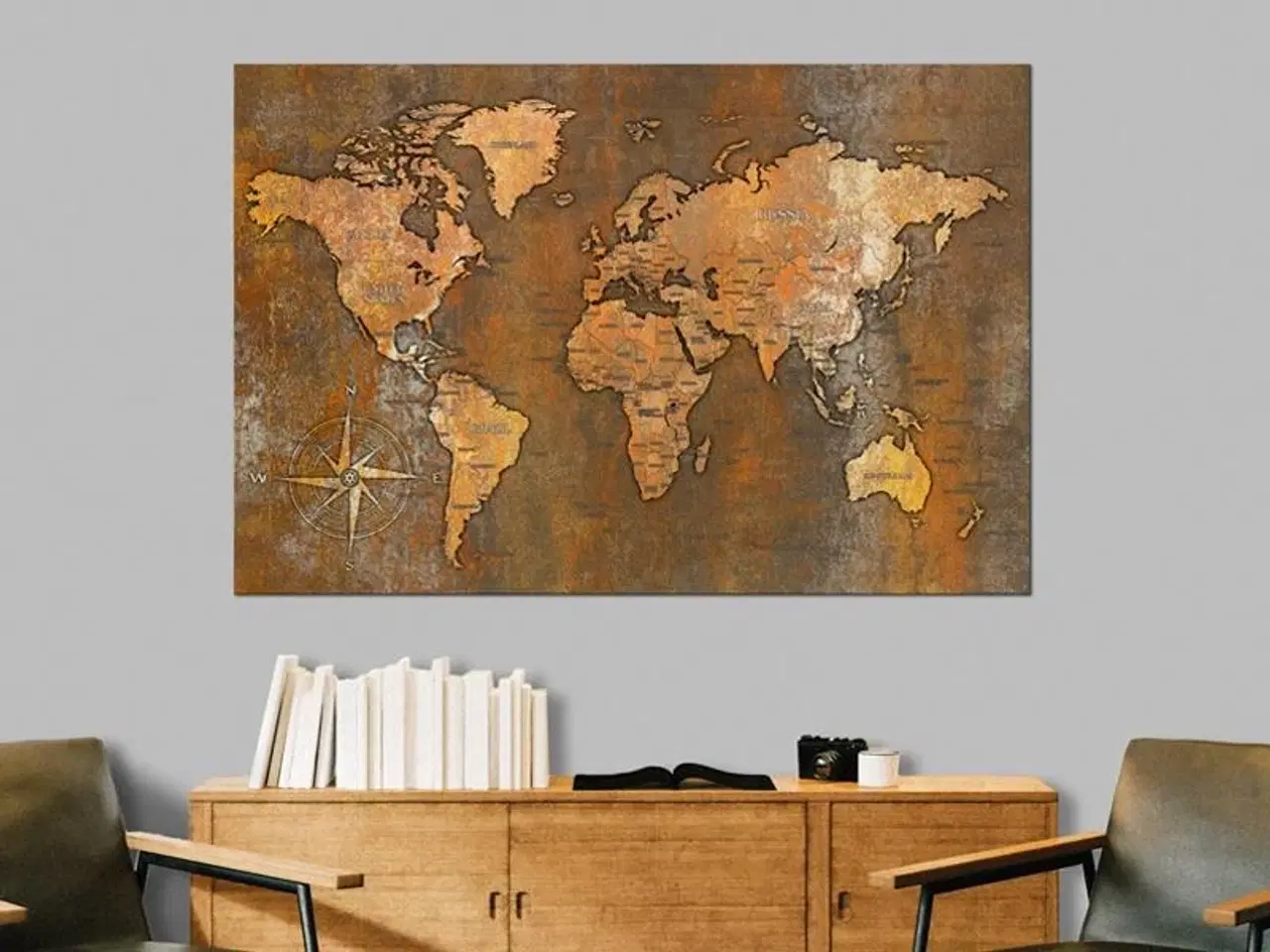 Billede 2 - Billede på kork - Rusty World - 120 x 80 cm