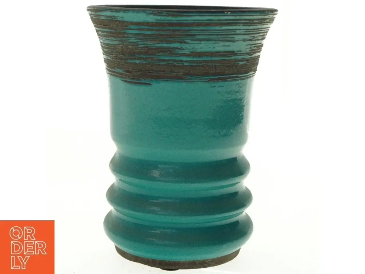 Billede 1 - Turkis keramik vase (str. Diameter, 17 cm h cm)