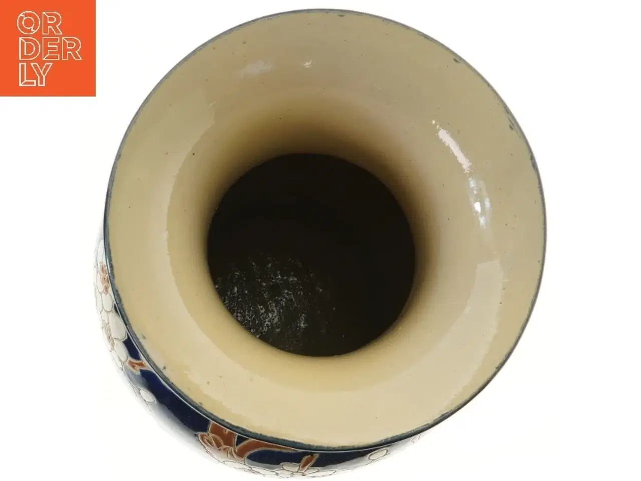 Billede 2 - keramik gulvvase med blomstermotiv (str. 50 cm)