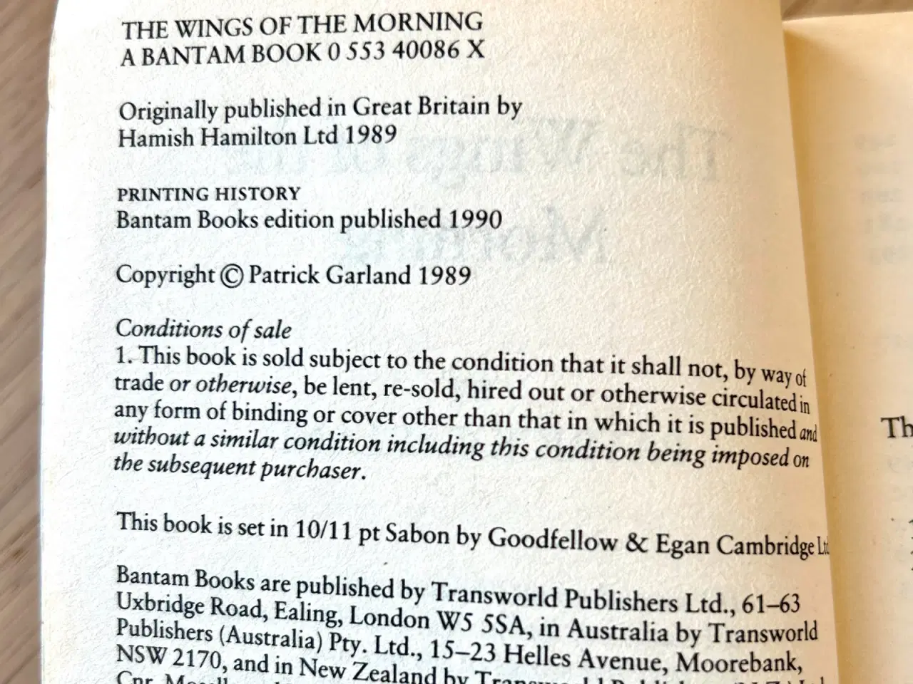 Billede 3 - The Wings Of The Morning by Patrick Garland