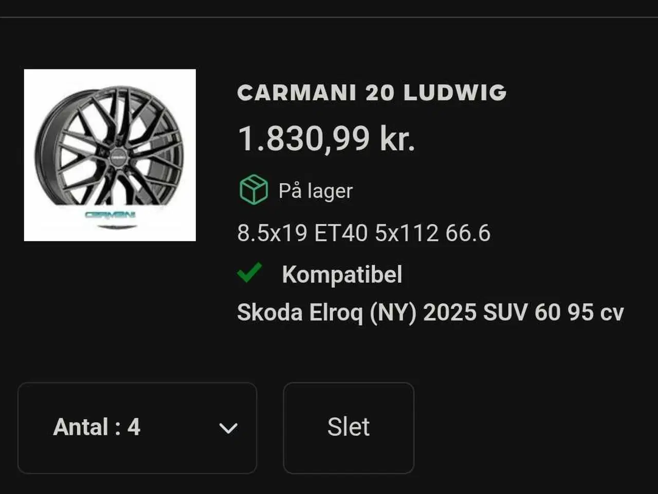 Billede 5 - 4 stk ubrugte 19 "Alufælge titanium Grey sælges 