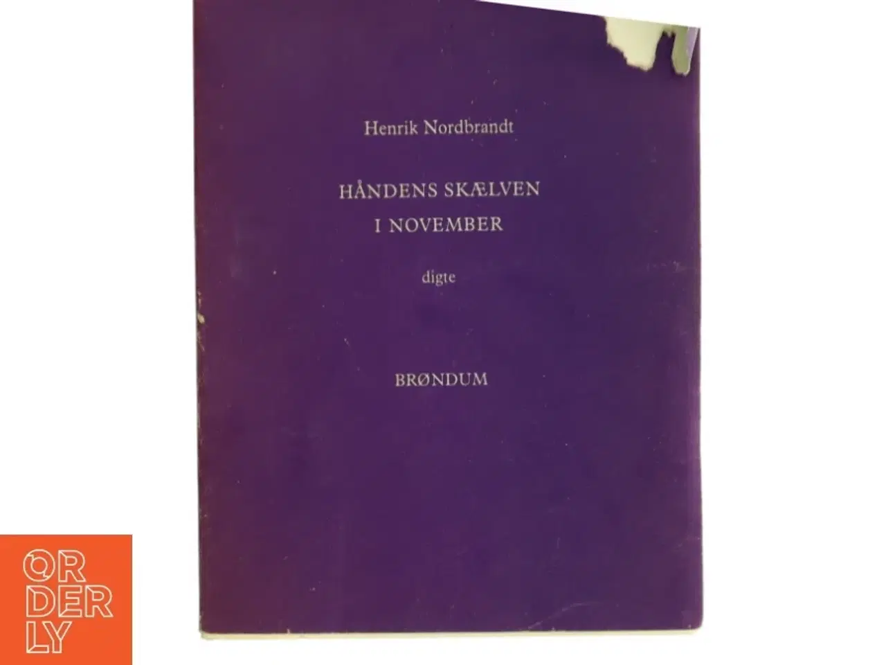 Billede 1 - Håndens Skælven I November af Henrik Nordbrandt (Bog)