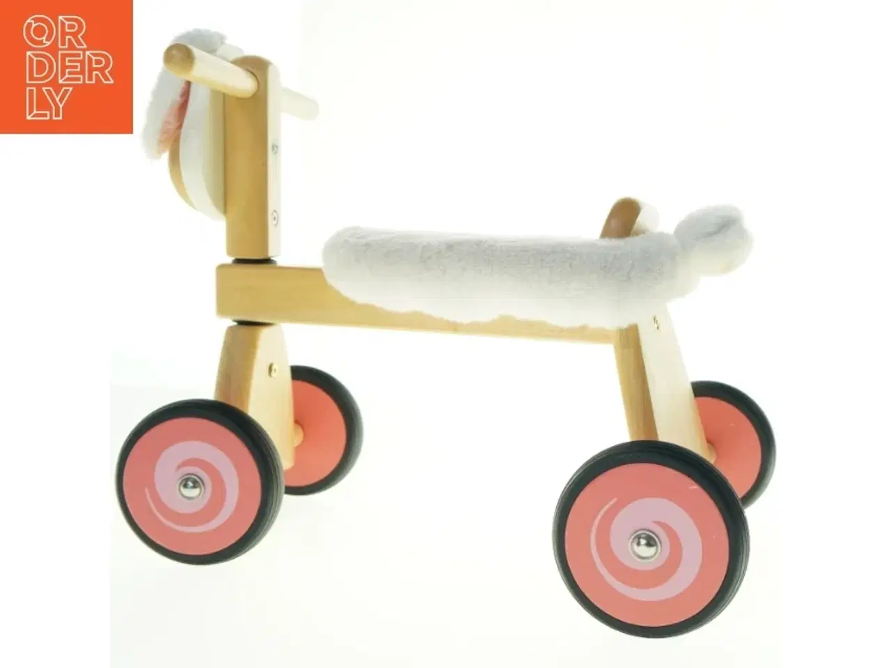 Billede 1 - Trægyngehest på hjul (str. 45 cm)