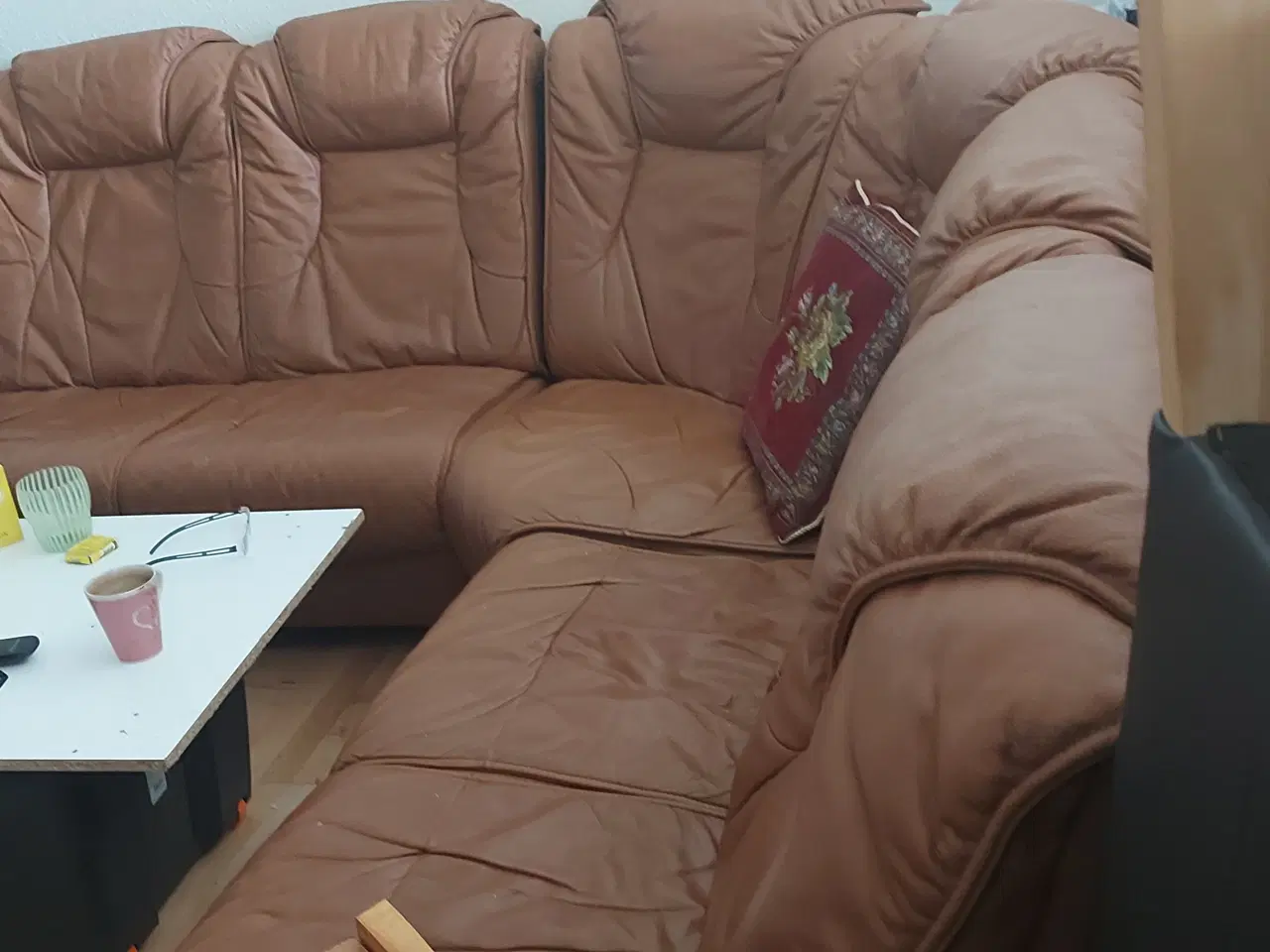 Billede 3 - Læder hjørnesofa