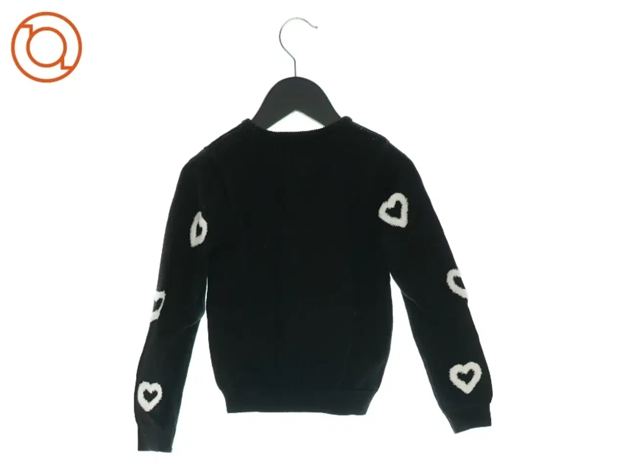 Billede 2 - Sweatshirt med hjerter fra H&M (Str. 110-116 cm/4-6 år)