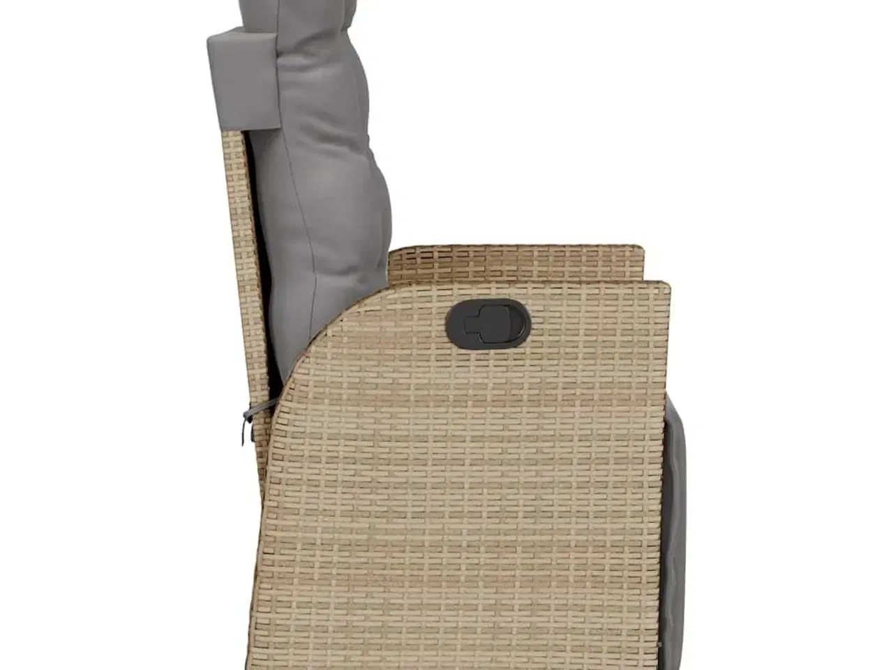 Billede 6 - Havestole 2 stk. lænefunktion og fodstøtte polyrattan beige