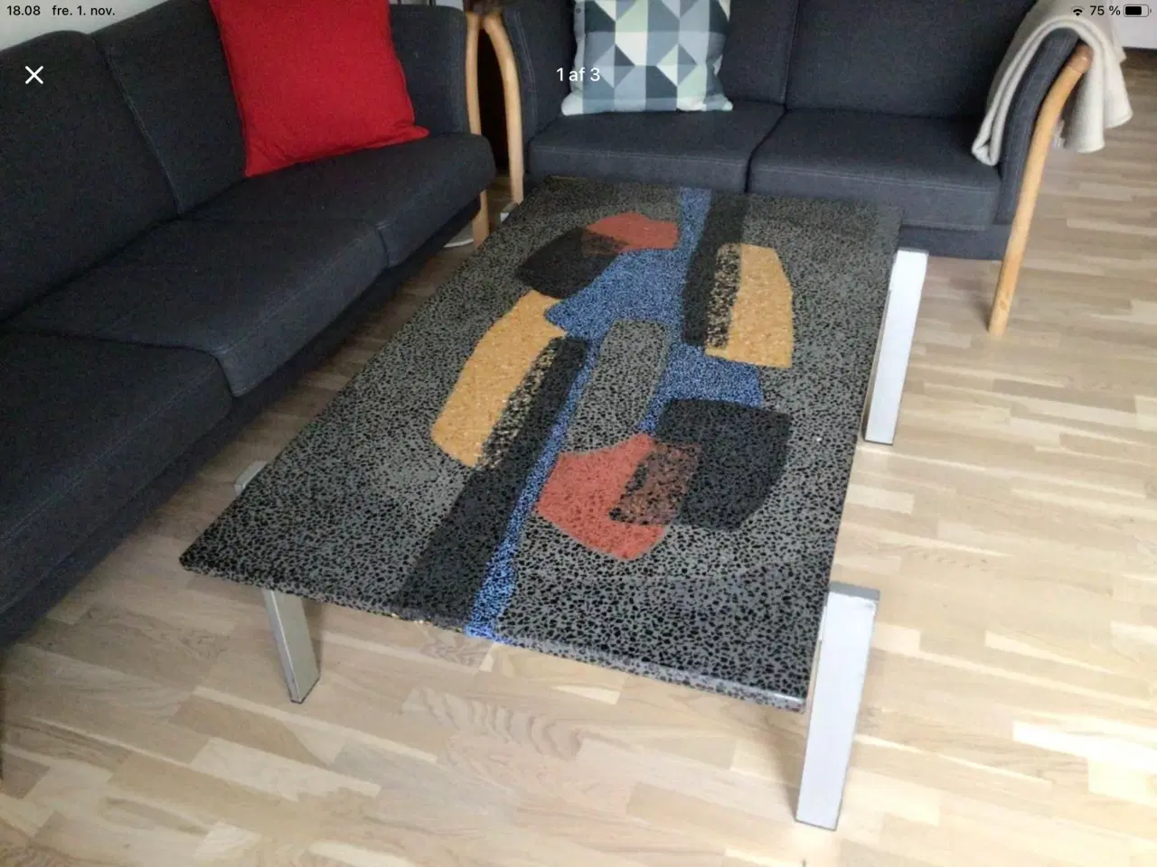 Billede 1 - Terrazzo bordplade - fynsk kunstner