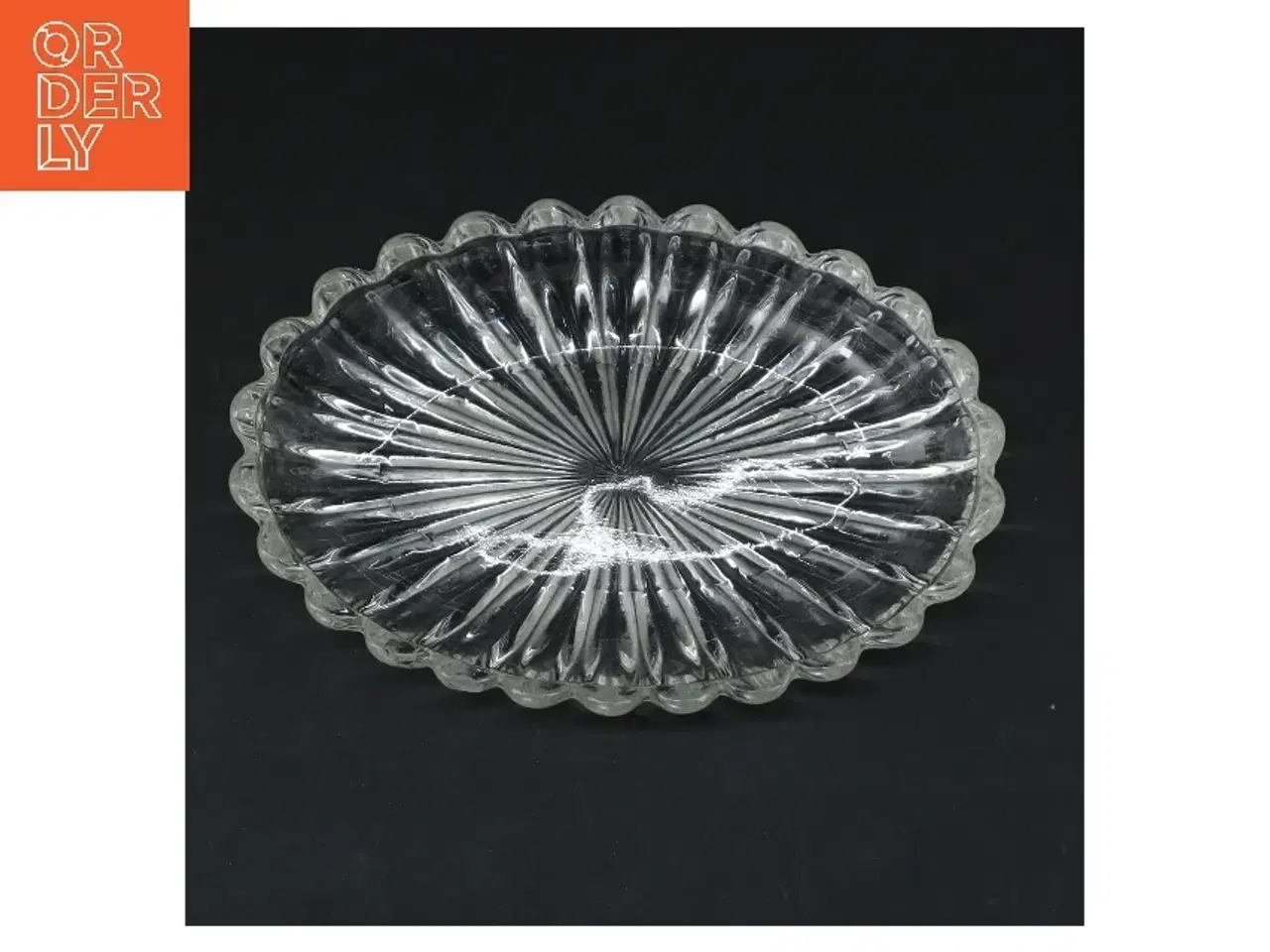 Billede 2 - Oval asiet, presset glas (str. 15,5x10,5 cm)