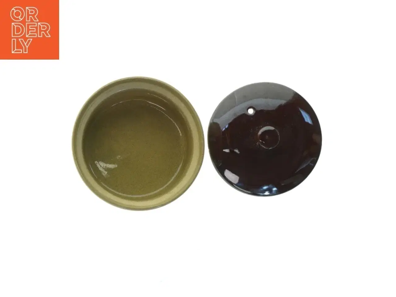 Billede 4 - Keramisk sildekrukke med låg (str. Ø 14 cm)