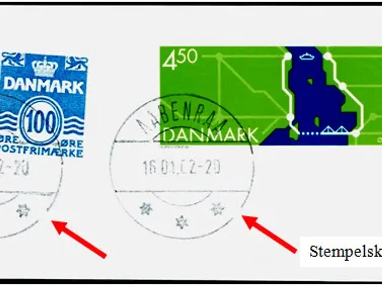 Billede 1 - Aabenraa. Brotypestempel 2002