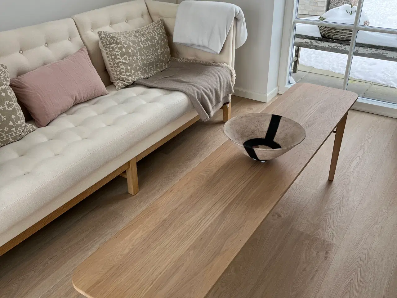 Billede 1 - bord/bænk massivt eg fra Skovby møbler