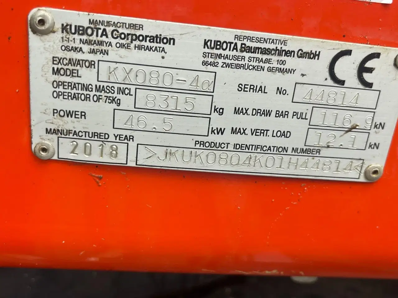Billede 11 - Kubota KX080-4 Engcon rotortilt, Centralsmørring og 3 Engcon skovle