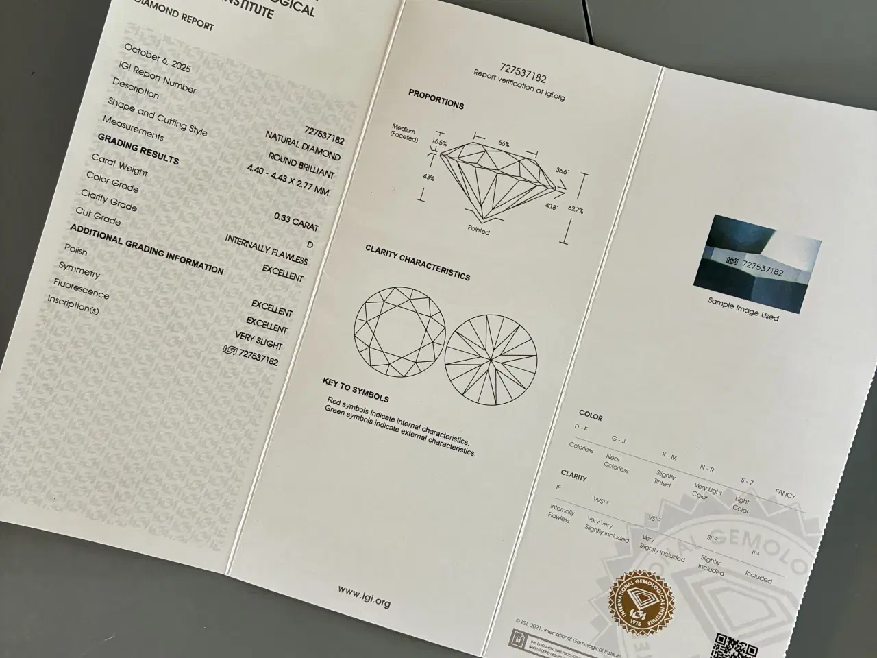 Billede 1 - 0,33 ct Diamant – Naturlig rund brilliant Byd