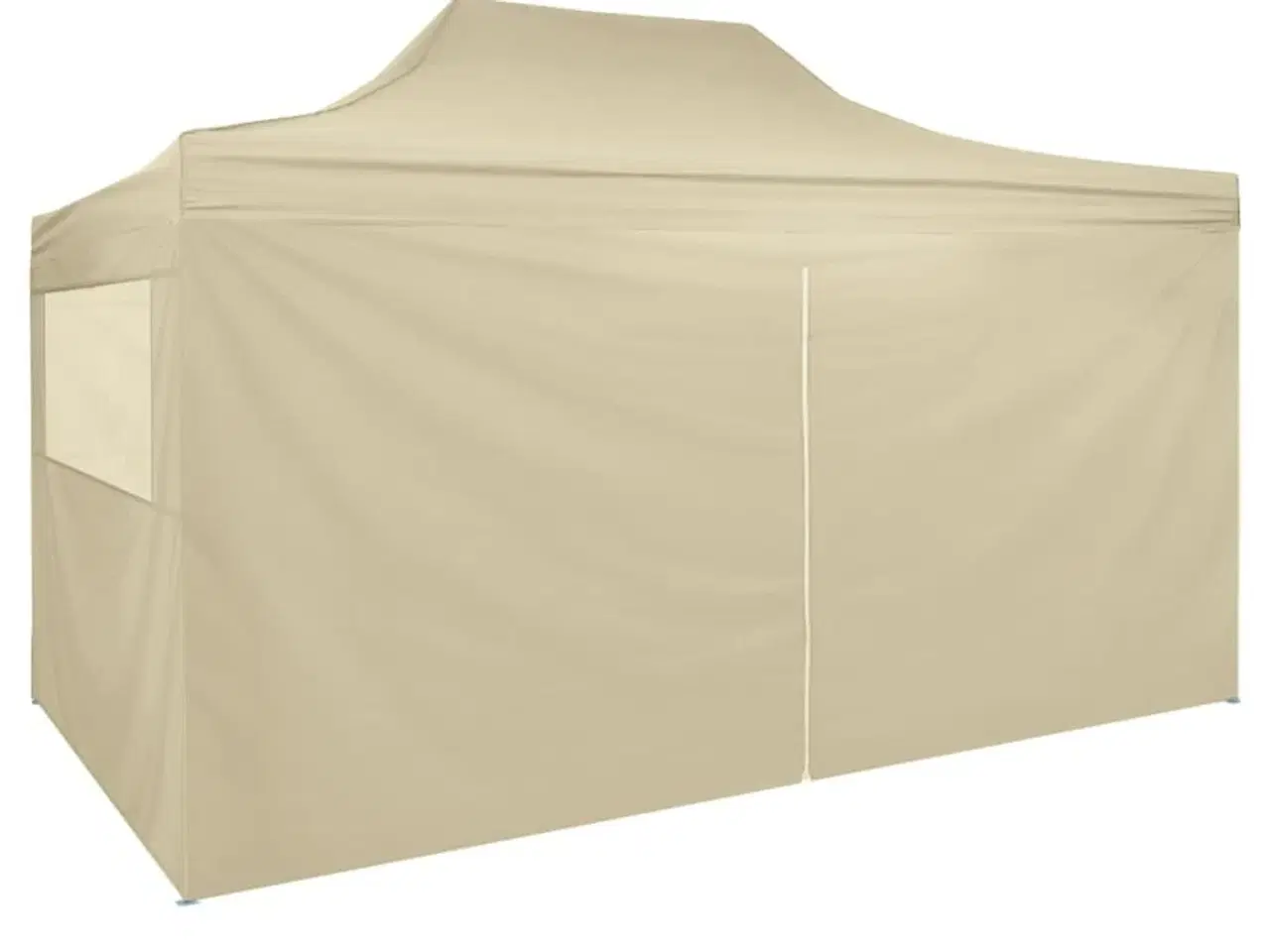 Billede 5 - Foldbart pop-up telt med 4 sidevægge 3 x 4,5 m cremehvid
