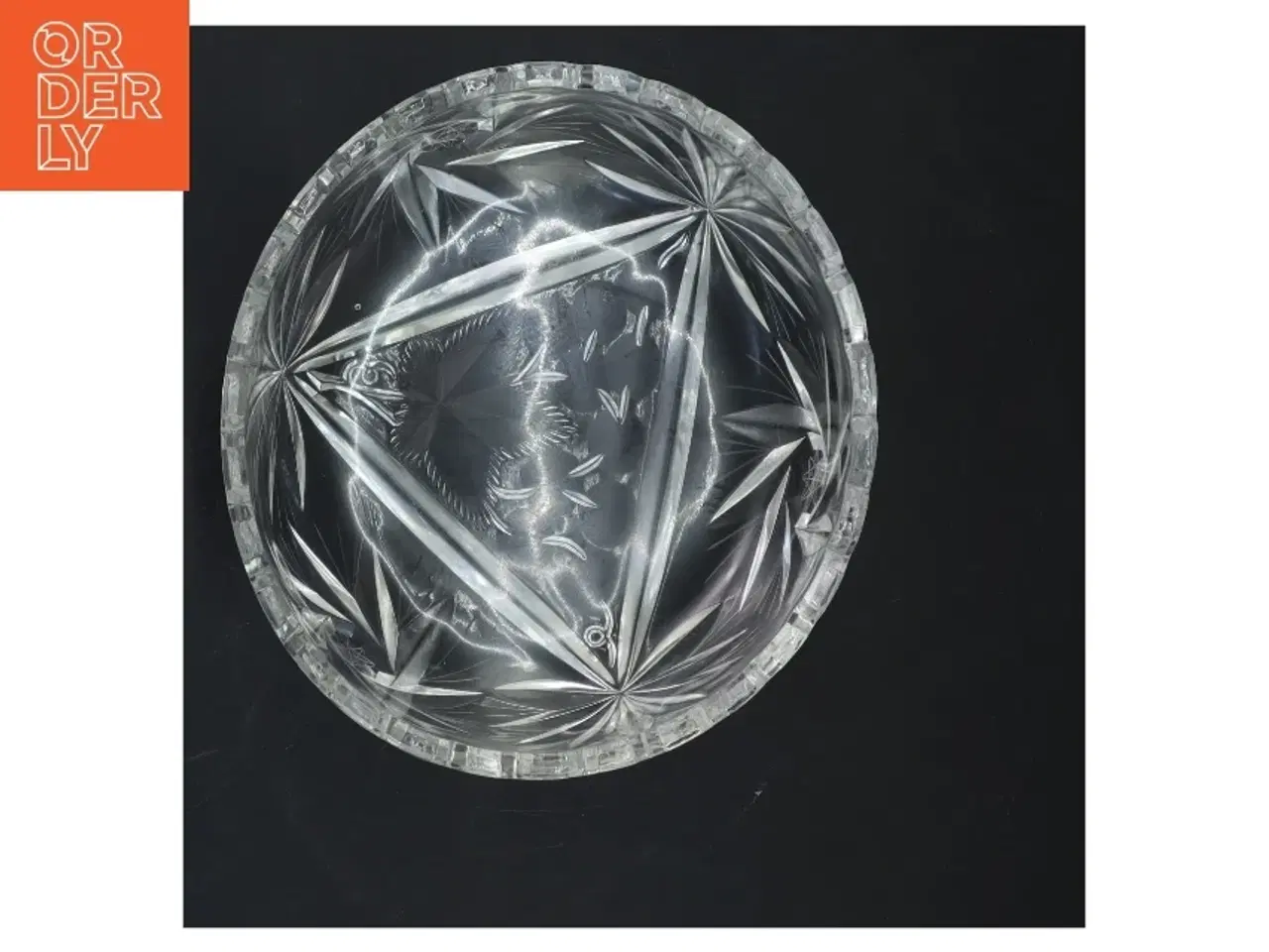 Billede 2 - Krystalskål med udskæringer (str. 7x18,5 cm)