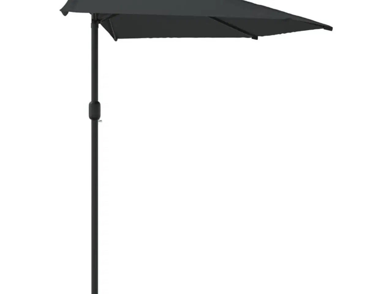 Billede 4 - Balkonparasol med aluminumsstang antracitgrå 270 x 144 cm halv