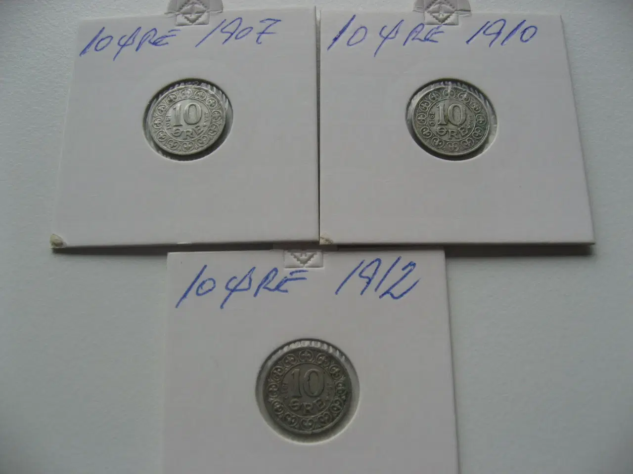 Billede 1 - Flotte sølv 10 ører 1907,10,12, samlet pris