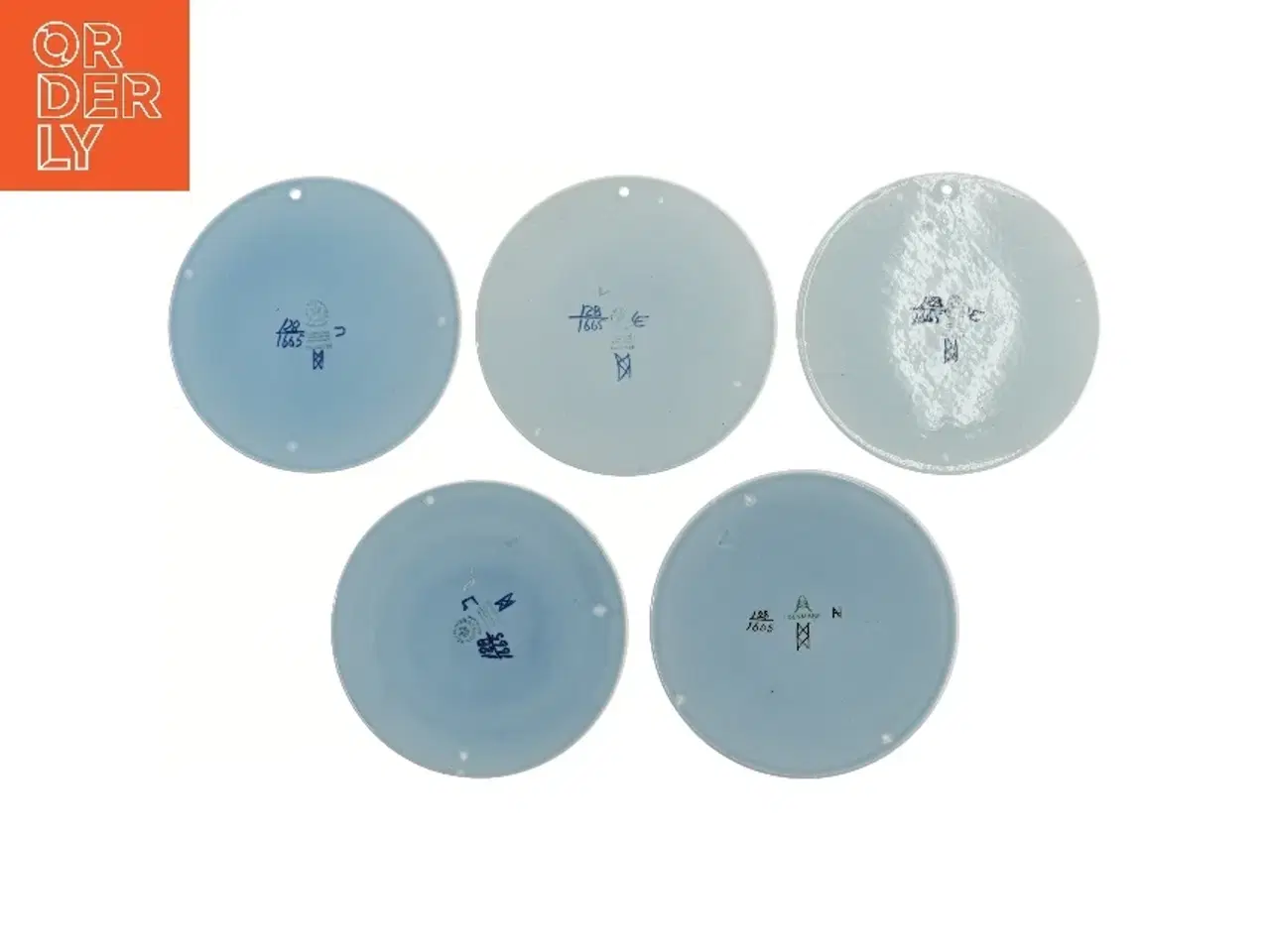 Billede 2 - Royal Copenhagen platter, 5 stykker fra Royal Copenhagen (str. 5 styk, ø 15 cm)