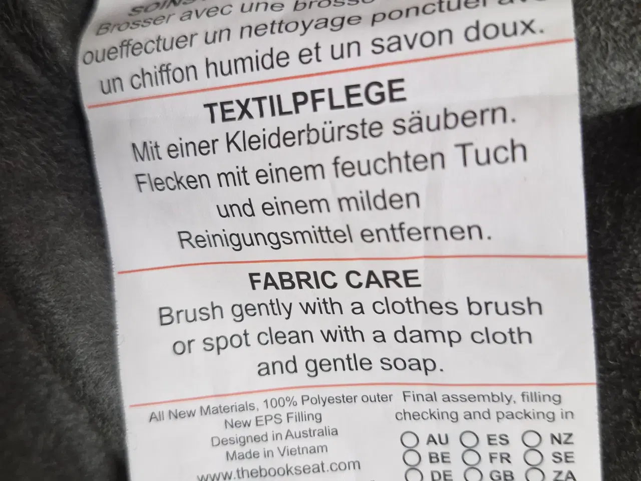 Billede 7 - THE BOOKSEAT LÆSEPUDE i farven skifer-grå