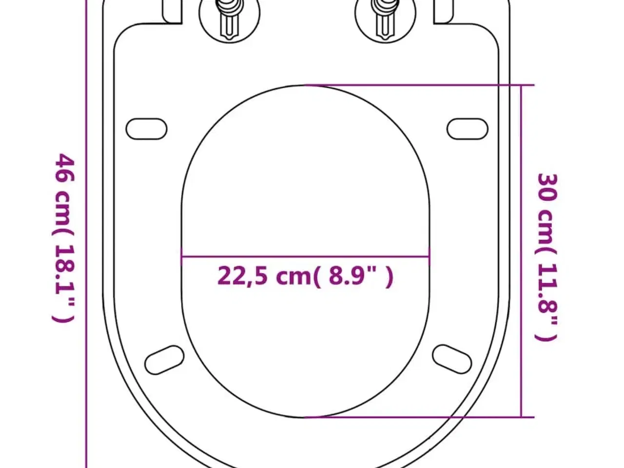 Billede 9 - Soft close toiletsæde quick-release design firkantet hvid