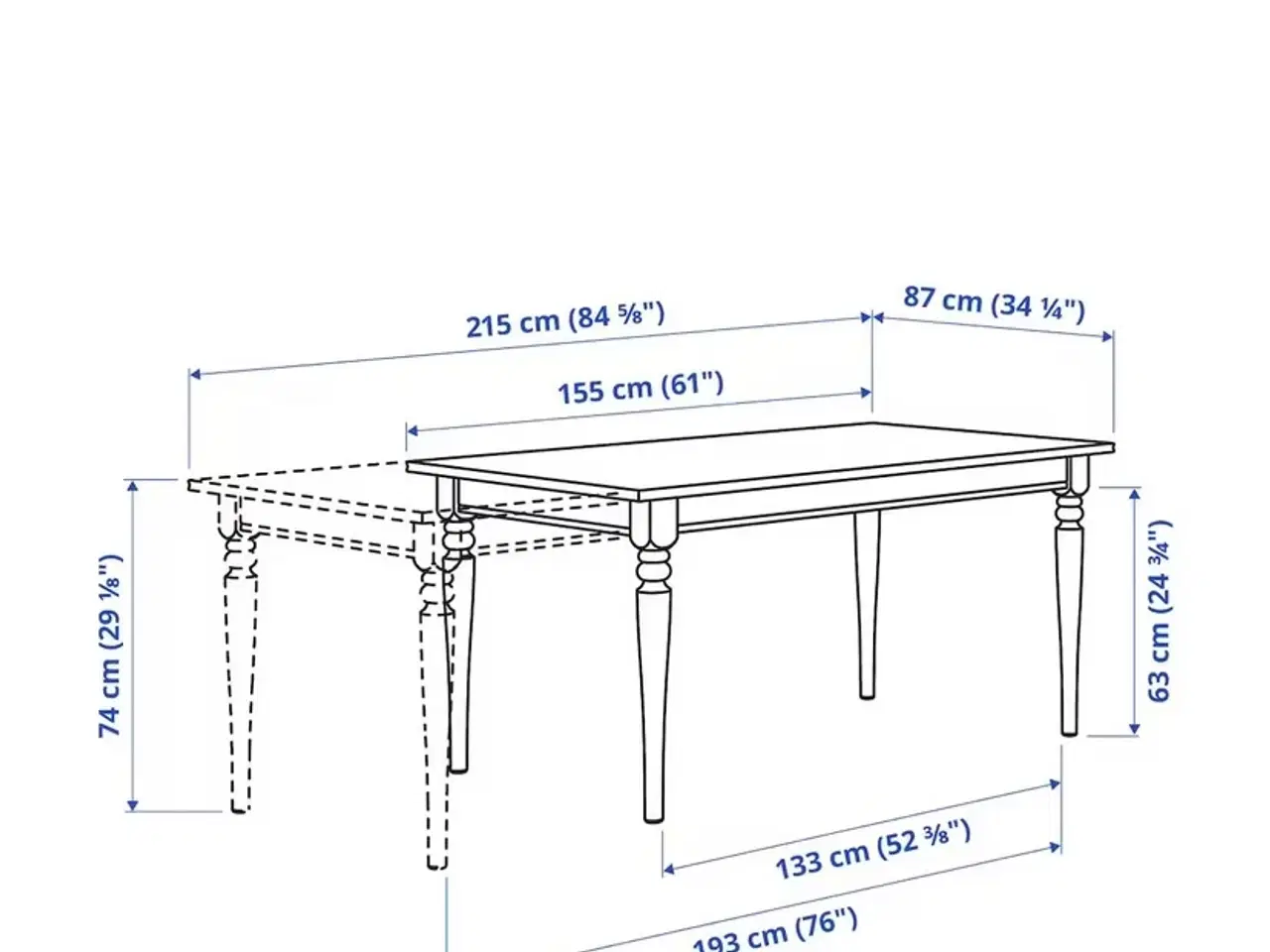 Billede 1 - Ikea INGATORP spisebord m. 4 kro stole 