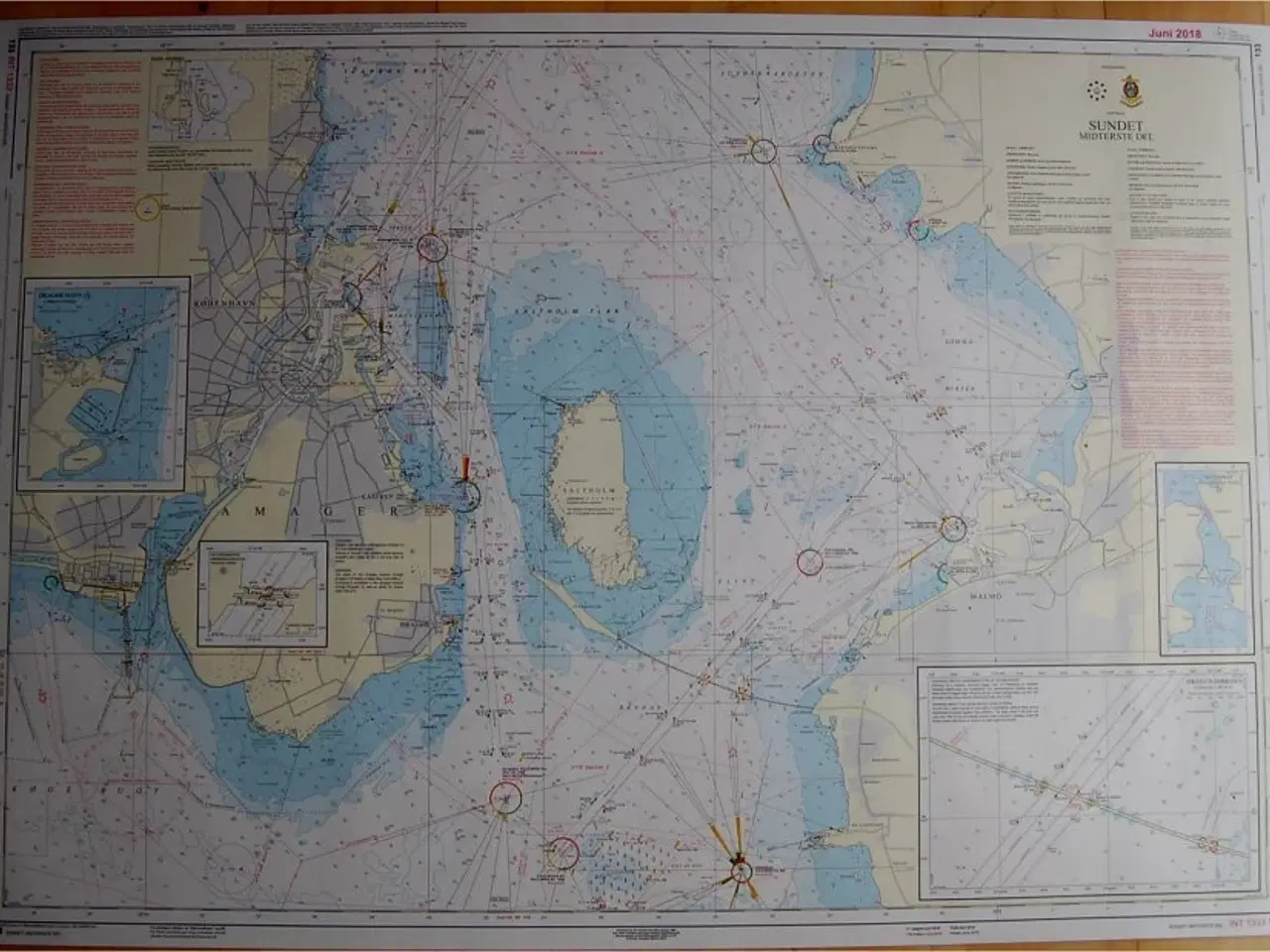 Billede 1 - Dansk Søkort  133 Sundet. Midterste del.