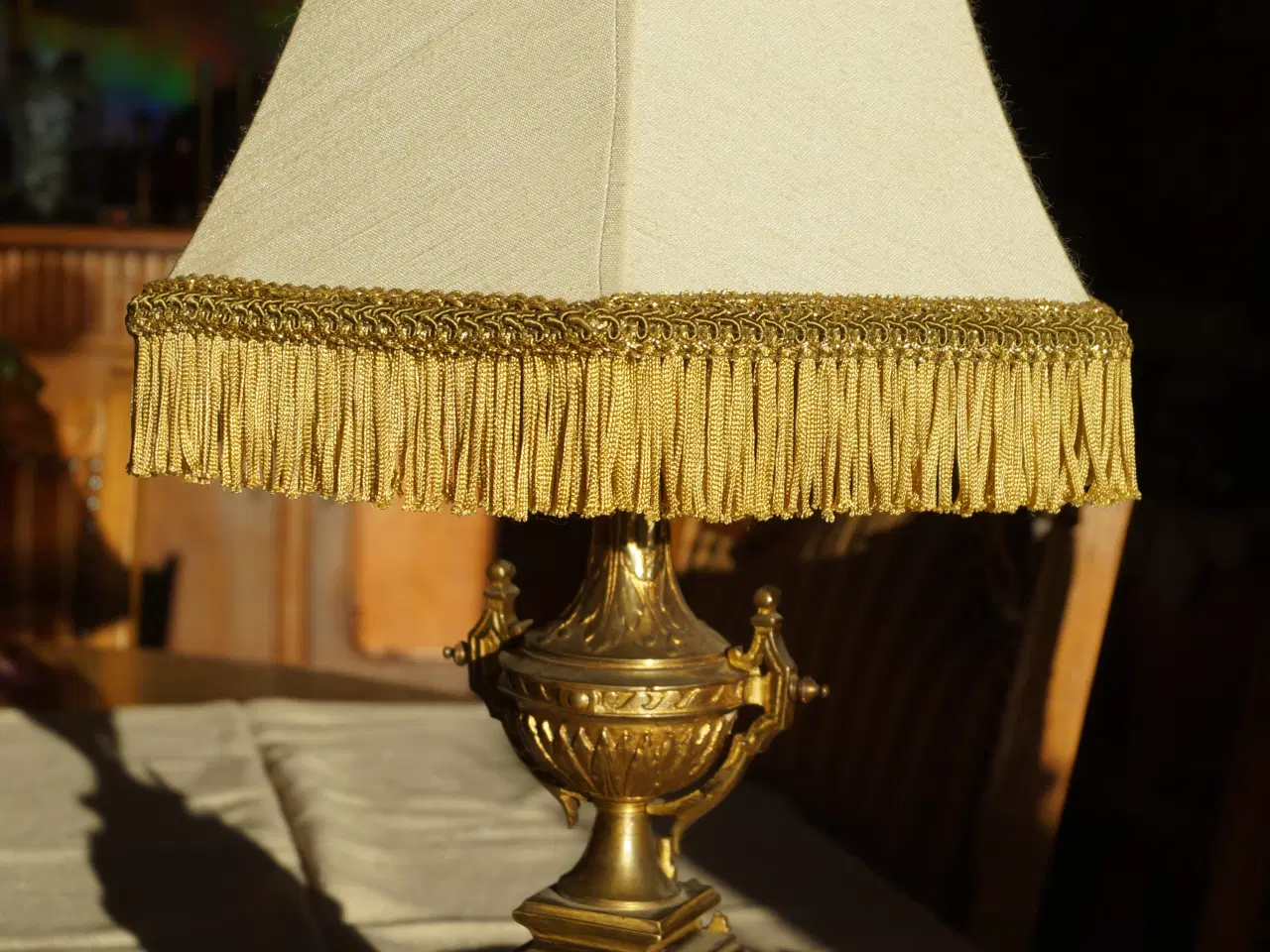 Billede 1 - Messing bordlampe. 