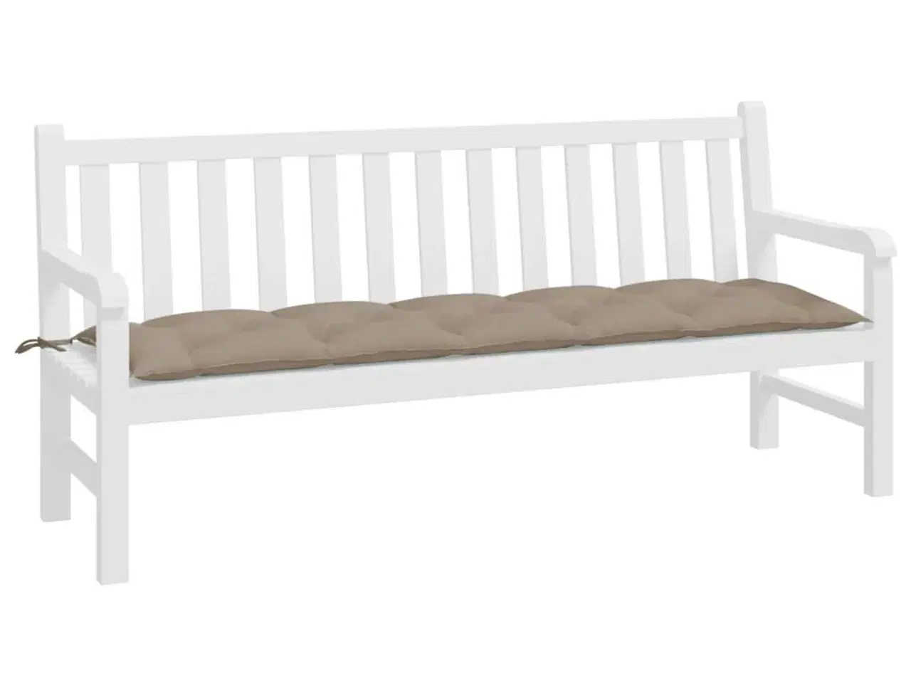 Billede 3 - Hynde til havebænk 180x50x7 cm oxfordstof gråbrun