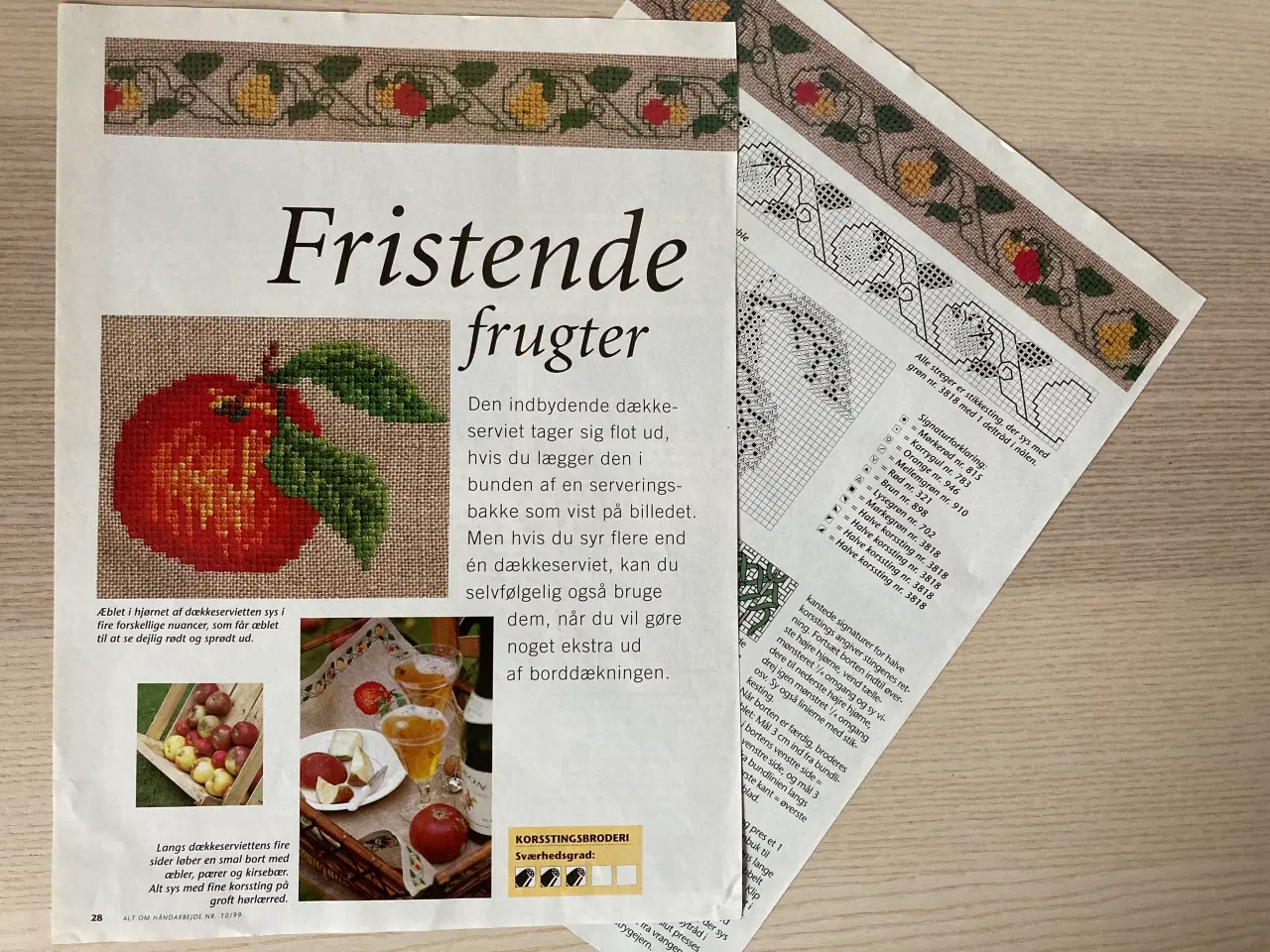 Billede 1 - Broderimønster: Fristende frugter