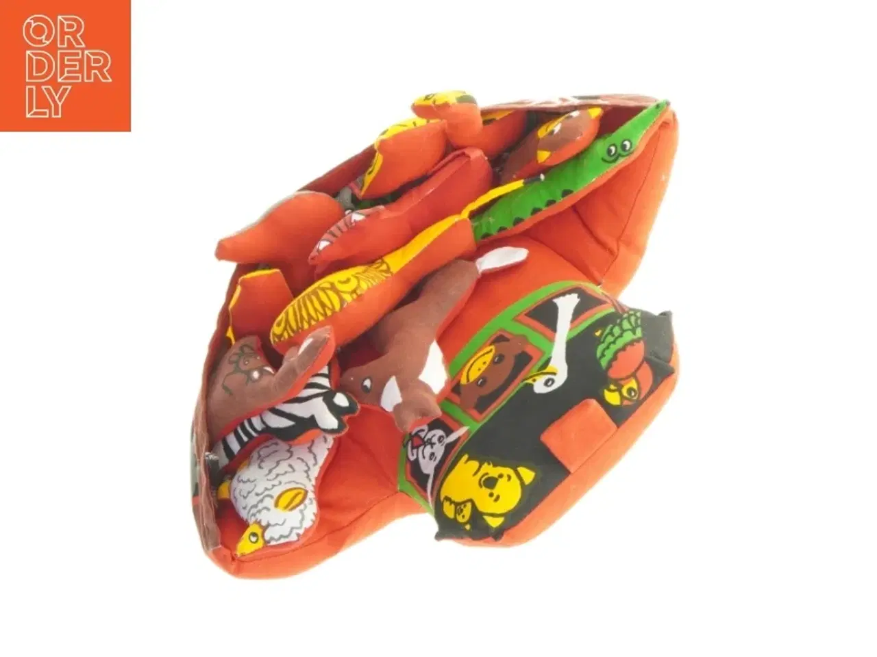 Billede 5 - Stofbåd med dyrefigurer Noahs ark(str. 21x33 cm)