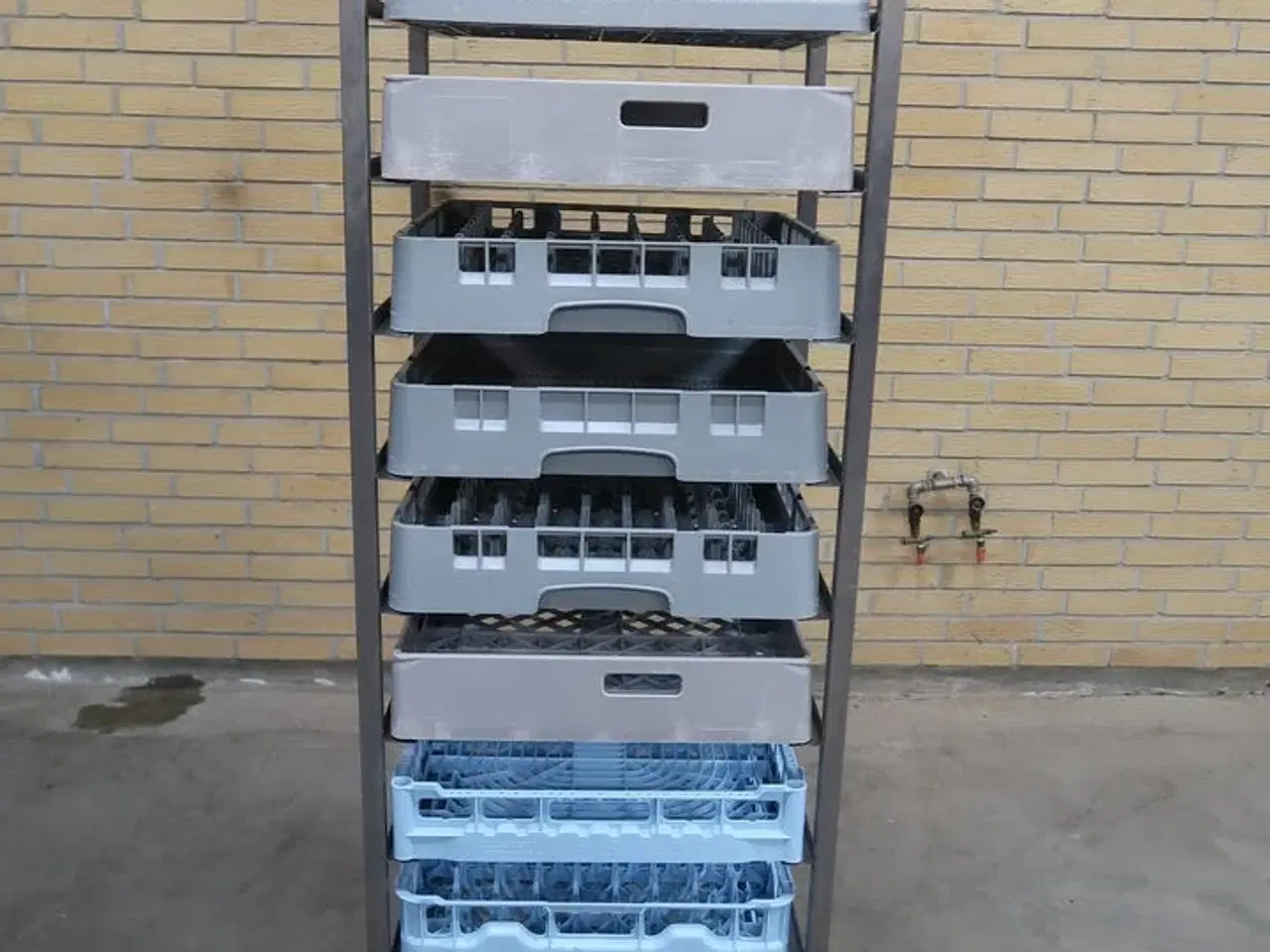 Billede 7 - Kurvevogn med 10 stk. opvaskebakker