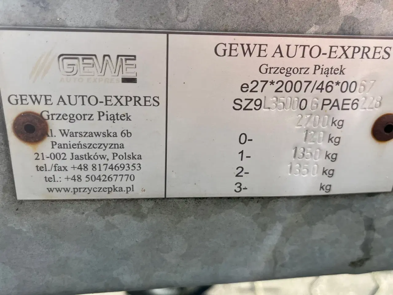 Billede 9 - Gewe l3500 2700kg autotrailer