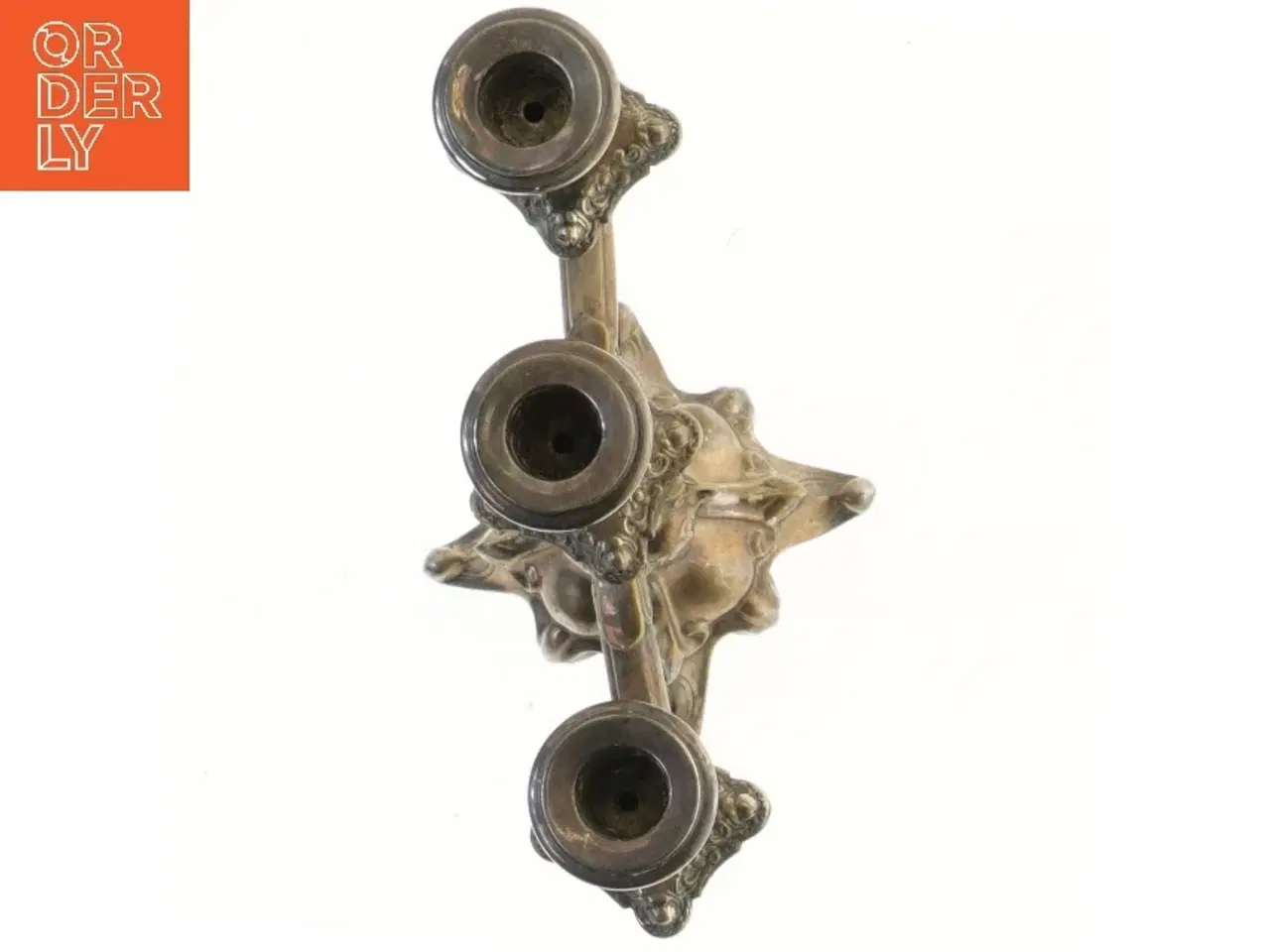 Billede 3 - Trearmet  lysestage (str. 23x19 cm)