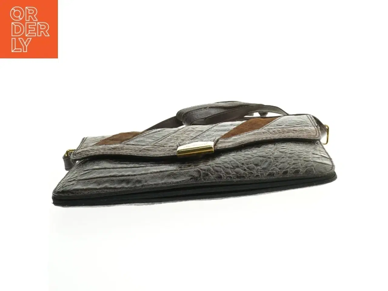 Billede 2 - Krokodilskind håndtaske fra La Toscana (str. 26x19 cm)