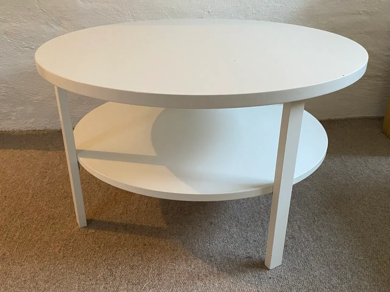 Billede 2 - Rund Hvid malet Sofabord 