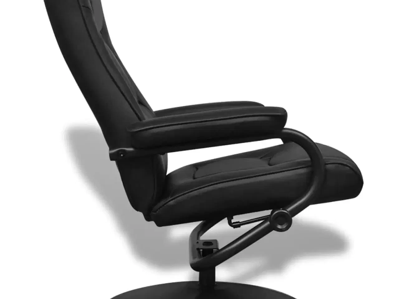 Billede 4 - Tv-stol med fodskammel sort kunstlæder