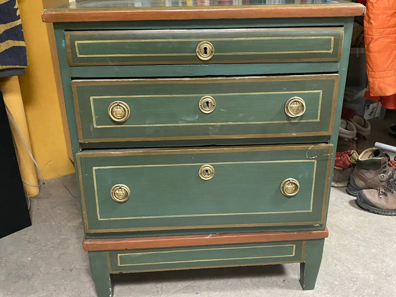 Billede 3 - Antik kommode med almuemaling